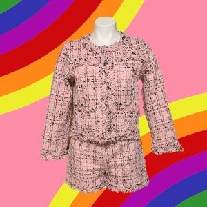 Cute Pink blazer and shorts set